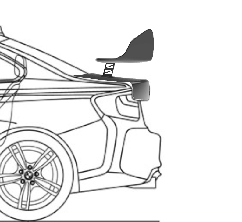 Auto mit dem FlyHigh Spoiler
